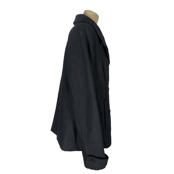 H&M Black Wool Short Pea Coat Jacket Women’s Sz 12 - Picture 5 of 6